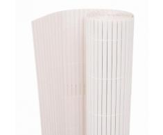 vidaXL Recinzione da Giardino a Doppio Lato 195x500 cm Bianca