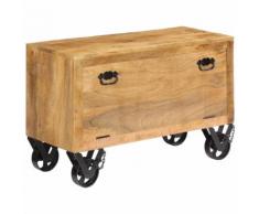 vidaXL Scarpiera 86x35x55 cm in Legno Massello di Mango