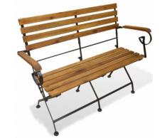 vidaXL Panchina da Giardino Pieghevole 112 cm Legno Massello d'Acacia