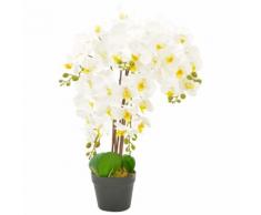 vidaXL Orchidea Artificiale con Vaso Bianca 60 cm