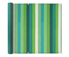 vidaXL Tenda da Balcone in Tessuto Oxford 75x400 cm Verde a Strisce