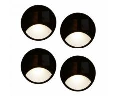 Luxform Lampade Solari LED da Giardino Iris 4 pz a Parete 3 lm