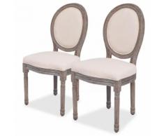 vidaXL Sedie per Sala da Pranzo 2 pz in Tela