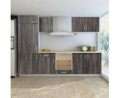 vidaXL Armadi per la Cucina Set 7 pz con Unità per Frigo Wenge