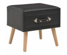vidaXL Comodino Nero 40x35x40 cm in Similpelle
