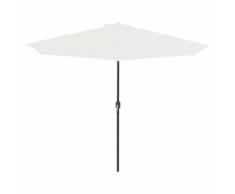 vidaXL Ombrellone da Balcone Palo in Alluminio Sabbia 300x150cm a Metà