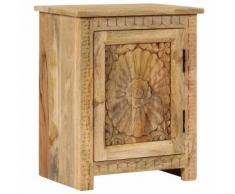 vidaXL Comodino in Legno Massello di Mango 40x30x50 cm