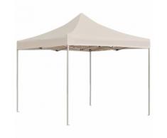 vidaXL Gazebo Professionale Pieghevole in Alluminio 3x3m Crema