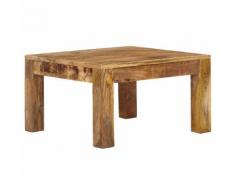 vidaXL Tavolino da Caffè in Legno Massello di Mango 60x60x35 cm