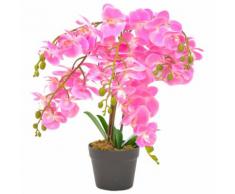 vidaXL Orchidea Artificiale con Vaso Rosa 60 cm
