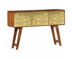 vidaXL Credenza in Massello di Sheesham con Stampa Dorata 120x30x80 cm
