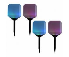 vidaXL Lampade Solari da Esterni a LED 6 pz Cubiche 20 cm RGB