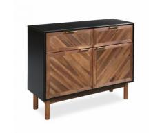 vidaXL Credenza in Legno Massello di Acacia 90x33,5x75 cm