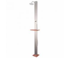 vidaXL Doccia da Esterni in Acciaio Inox Spazzolato 210 cm