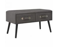 vidaXL Tavolino da Caffè Grigio 80x40x46 cm in Similpelle