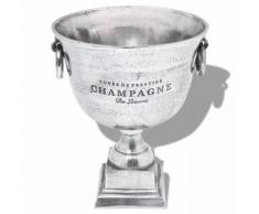 vidaXL Trofeo Coppa di Champagne Refrigeratore Alluminio Argento