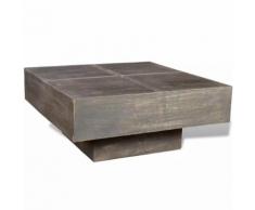 vidaXL Tavolino Marrone Scuro Quadrato in Legno Massello di Mango