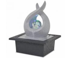 vidaXL Fontana da Interni con Luce a LED in Poliresina