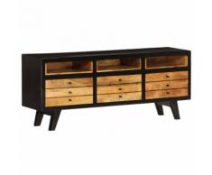 vidaXL Mobile Porta TV in Legno Massello di Mango 120x30x50 cm