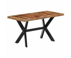 vidaXL Tavolo da Pranzo 140x70x75 cm in Legno Massello di Sheesham
