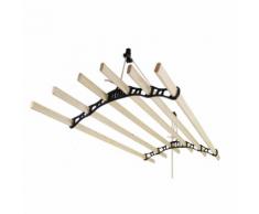 MonsterShop Stendibiancheria da Soffitto con 6 Stecche 180cm e Supporti Neri