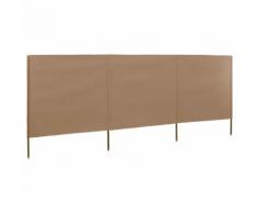 vidaXL Paravento a 3 Pannelli in Tessuto 400x120cm Grigio Talpa