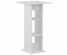 vidaXL Tavolo da Bar Bianco 60x60x110 cm