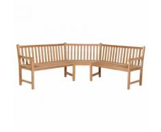vidaXL Panchina da Giardino ad Angolo 202x202x90 cm Massello di Teak