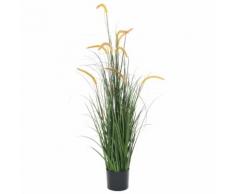 vidaXL Pianta Erba Verde Artificiale con Tifa 135 cm