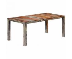 vidaXL Tavolo da Pranzo Grigio 180x90x76 cm Legno Massello di Sheesham