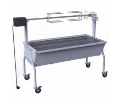 vidaXL Barbecue XL a carbone con griglia e girarrosto elettrico