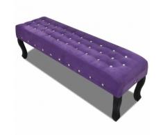 vidaXL Panchina in Velluto Viola con Bottoni di Cristallo