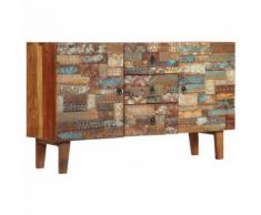 vidaXL Credenza in Legno Massello di Recupero 140x40x80 cm