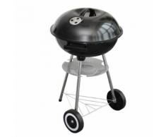 vidaXL Barbecue a legna e carbone Georgia, barbeque rotondo