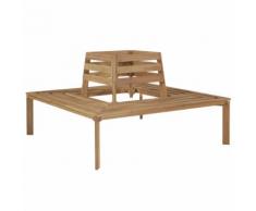 vidaXL Panchina per Albero 140x140x86 cm in Massello d'Acacia