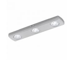 EGLO 94685 Luce da giardino a Muro Batteria LED Baliola 12 LED Argento