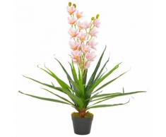 vidaXL Orchidea Artificiale con Vaso Rosa 90 cm