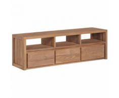vidaXL Mobile Porta TV in Teak con Finitura Naturale 120x30x40cm