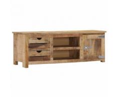 vidaXL Mobile Porta TV 120x30x40 cm in Legno Massello di Mango