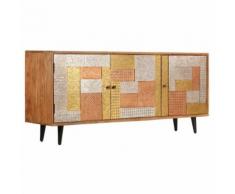 vidaXL Credenza Marrone in Legno Massello di Sheesham 180x40x78 cm