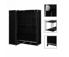 vidaXL Armadio Angolare Nero 130x87x169 cm