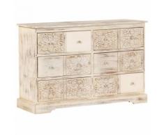 vidaXL Credenza in Legno Massello di Mango 120x40x80 cm