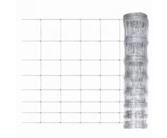 vidaXL Recinzione da Giardino in Acciaio Zincato 50 m 100 cm