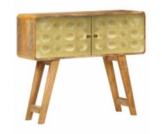 vidaXL Credenza in Legno Massello di Mango 90x30x77 cm