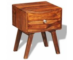 vidaXL Comodino con 1 Cassetto 55 cm in Legno Massello di Sheesham