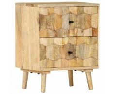 vidaXL Comodino 40x30x50 cm in Legno Massello di Mango