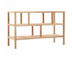 vidaXL Scaffale da Bagno in Legno di Noce 100x40x65 cm