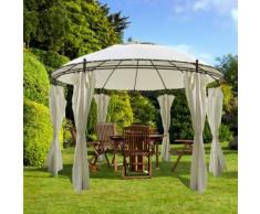 vidaXL Gazebo rotondo con tende 3,5 x 2,7 m