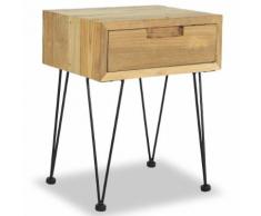 vidaXL Comodino 40x30x50 cm in Legno Massello di Teak