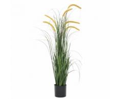 vidaXL Pianta Erba Verde Artificiale con Tifa 110 cm